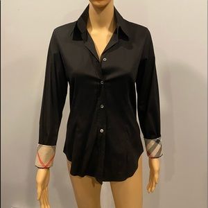 Burberry London Black Button Down Shirt.